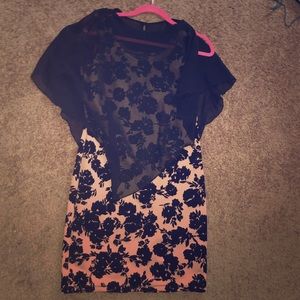 Pink and Black Dress